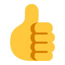 Thumbs Up Flat Default icon