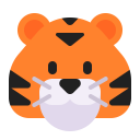 Tiger Face Flat icon