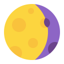 Waning Gibbous Moon Flat icon