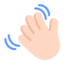 Waving Hand Flat Light icon
