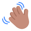 Waving-Hand-Flat-Medium icon