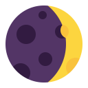 Waxing Crescent Moon Flat icon