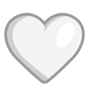 White Heart Flat icon