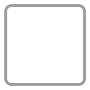 White Large Square Flat icon