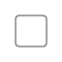 White Medium Small Square Flat icon