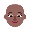 Woman-Bald-Flat-Medium-Dark icon