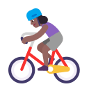 Woman Biking Flat Medium Dark icon