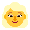 Woman Blonde Hair Flat Default icon