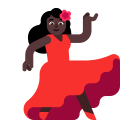 Woman Dancing Flat Dark icon