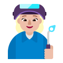 Woman Factory Worker Flat Medium Light icon
