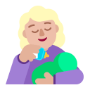 Woman Feeding Baby Flat Medium Light icon