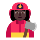 Woman-Firefighter-Flat-Dark icon