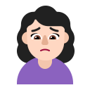 Woman Frowning Flat Light icon