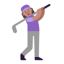 Woman-Golfing-Flat-Medium icon