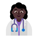 Woman Health Worker Flat Dark icon