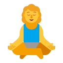 Woman In Lotus Position Flat Default icon
