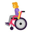 Woman In Manual Wheelchair Flat Default icon