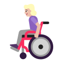 Woman In Manual Wheelchair Flat Medium Light icon