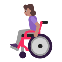 Woman In Manual Wheelchair Flat Medium icon