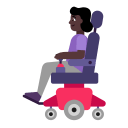 Woman In Motorized Wheelchair Flat Dark icon
