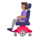 Woman In Motorized Wheelchair Flat Medium icon