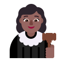 Woman Judge Flat Medium Dark icon