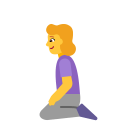 Woman Kneeling Flat Default icon