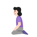 Woman Kneeling Flat Light icon
