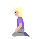 Woman Kneeling Flat Medium Light icon
