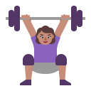 Woman Lifting Weights Flat Medium icon