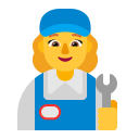 Woman Mechanic Flat Default icon
