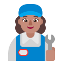 Woman Mechanic Flat Medium icon