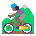 Woman Mountain Biking Flat Medium Dark icon