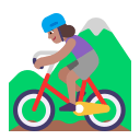 Woman Mountain Biking Flat Medium icon