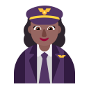 Woman-Pilot-Flat-Medium-Dark icon