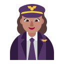 Woman Pilot Flat Medium icon