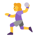 Woman Playing Handball Flat Default icon