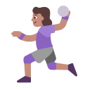 Woman Playing Handball Flat Medium icon