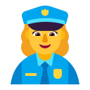 Woman Police Officer Flat Default icon