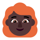 Woman-Red-Hair-Flat-Dark icon