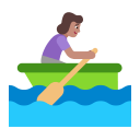 Woman Rowing Boat Flat Medium icon