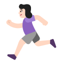 Woman Running Flat Light icon