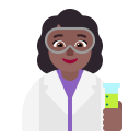 Woman-Scientist-Flat-Medium-Dark icon