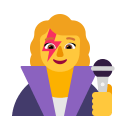 Woman Singer Flat Default icon