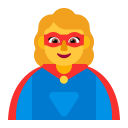 Woman Superhero Flat Default icon