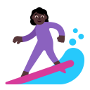 Woman Surfing Flat Dark icon