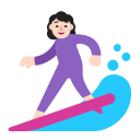 Woman Surfing Flat Light icon
