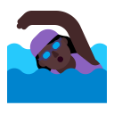 Woman Swimming Flat Dark icon