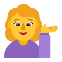Woman Tipping Hand Flat Default icon