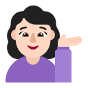 Woman Tipping Hand Flat Light icon